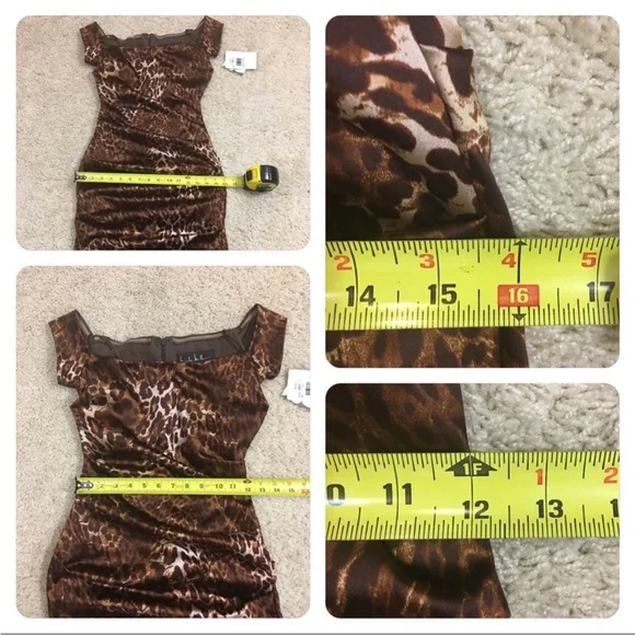 NWT Nicole Miller leopard print dress - Picture 10 of 11